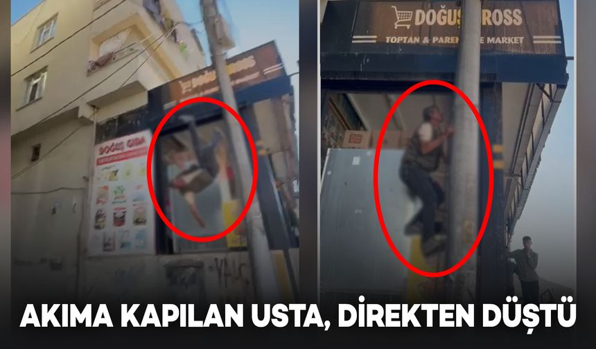 Elektrik Akımına Uğrayan Usta Direkten Düştü: O Anları Kamerada