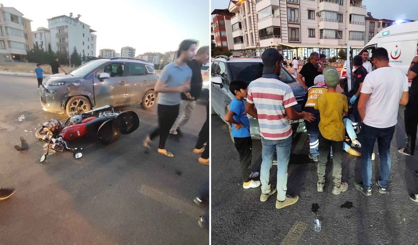 Otomobil ile Motosiklet Çarpıştı: 1 Yaralı