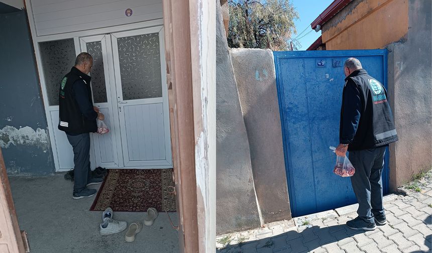 Umut Kervanı, Doğubayazıt’ta ihtiyaç sahiplerine kırmızı et dağıttı