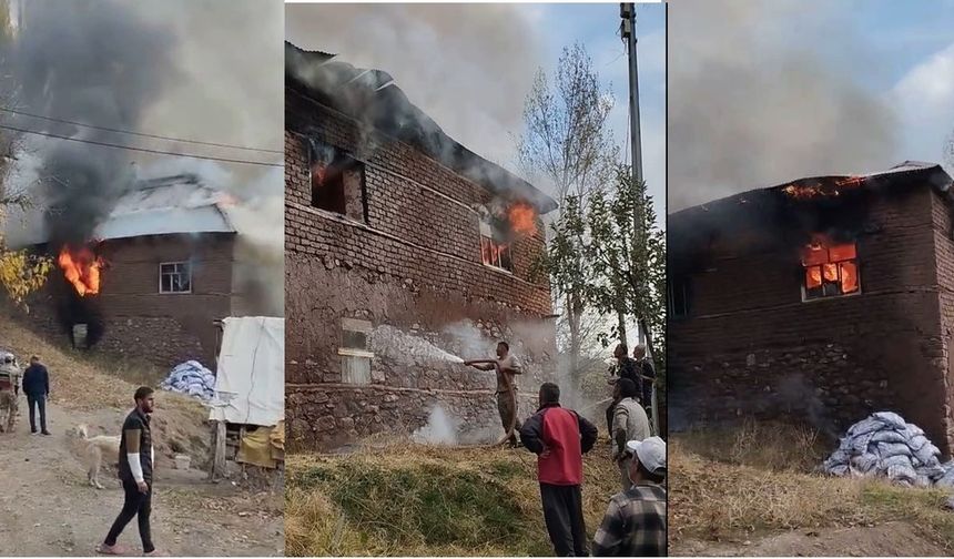 2 Katlı Toprak Evde Yangın: Ev Kullanılamaz Hale Geldi