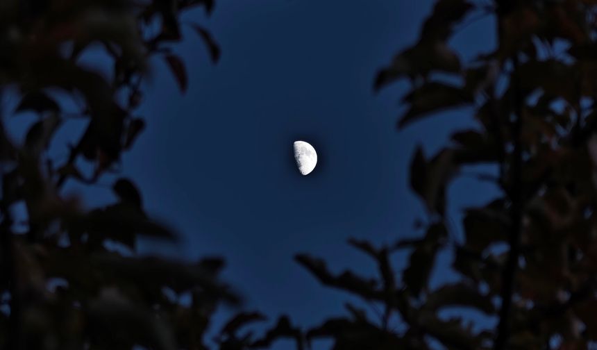 Ahlat’ta Yarım Ay Manzarası Büyüledi