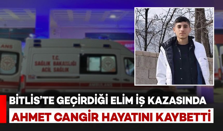 Bitlisli Hemşehrimiz Ahmet Cangir İş Kazasında Vefat Etmiştir