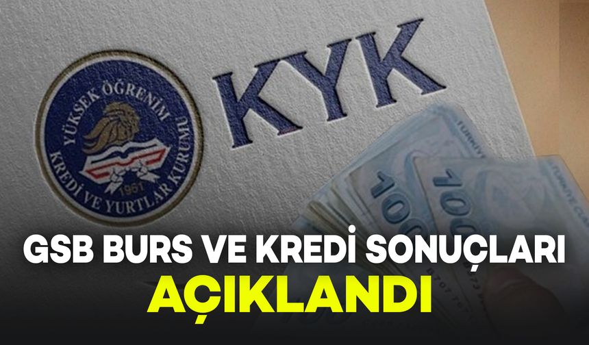 GSB Burs ve Kredi Sonuçları Açıklandı