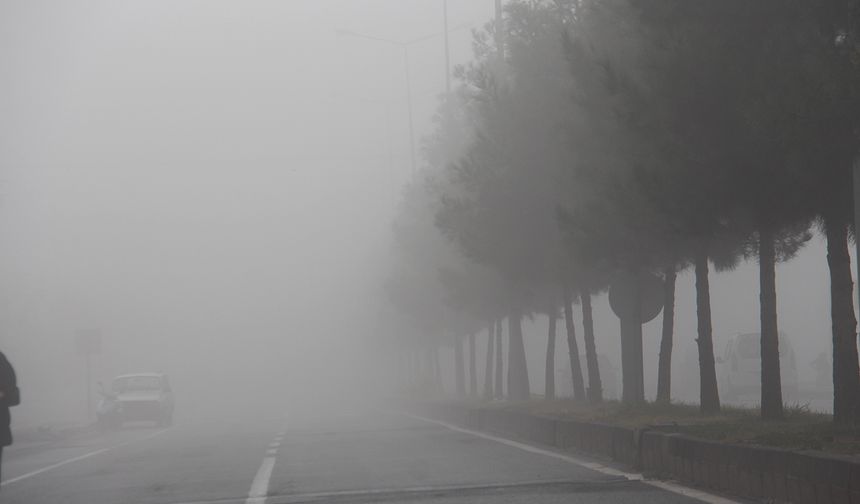 Diyarbakır’da yoğun sis görüş mesafesini 20 metreye düşürdü