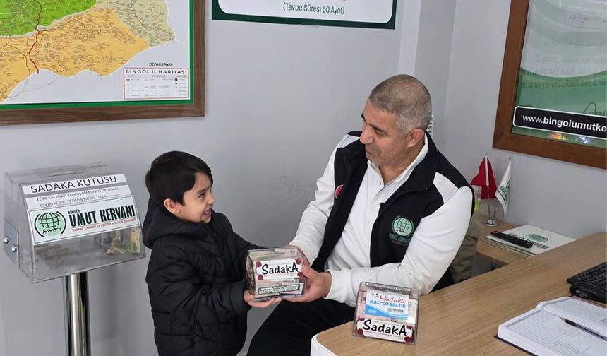 Bingöllü çocuklardan Gazze’ye yürek ısıtan bağış