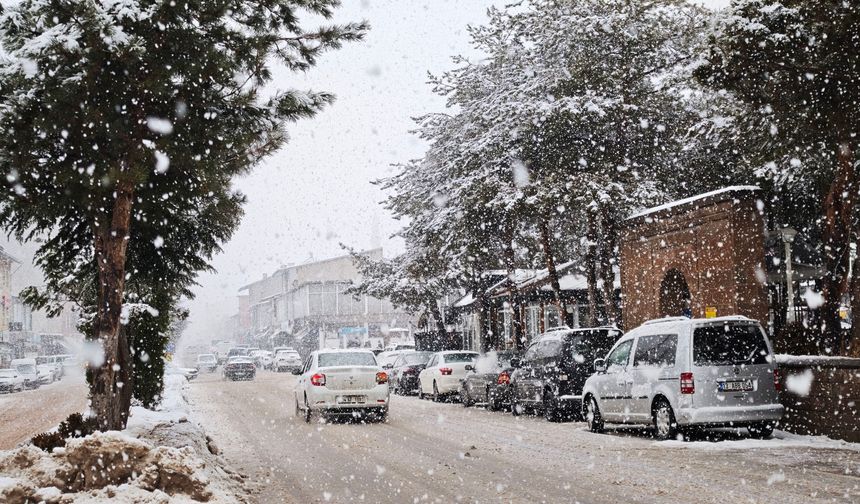 Ahlat’ta yoğun kar yağışı etkili oluyor