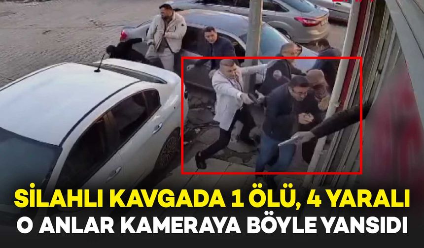 Hastane Önünde Silahlı Kavgada 1 Ölü, 4 Yaralı: O Anlar Kamerada