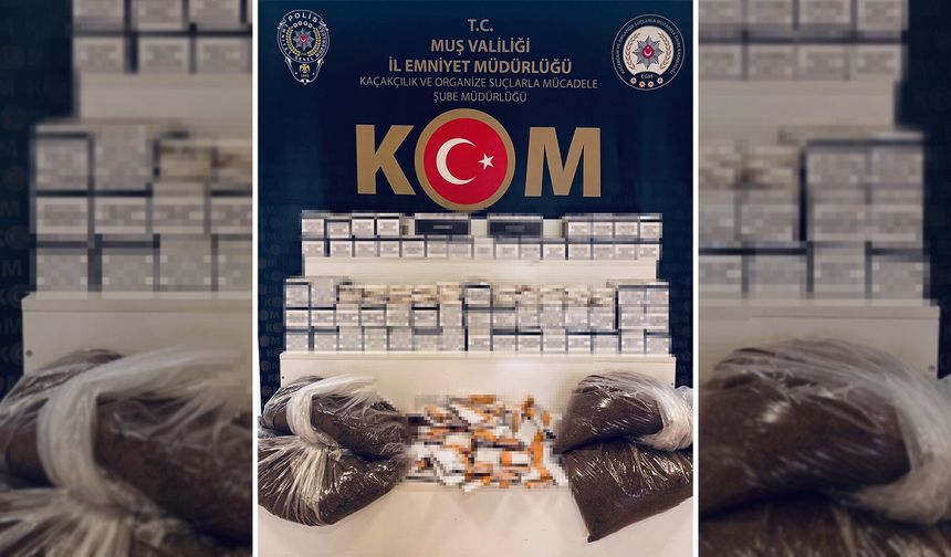 Muş’ta Kargo Paketinde Kaçak Tütün Yakalandı