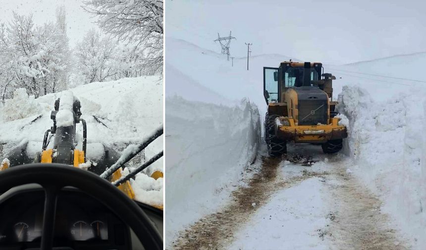 Bitlis’te Kar Yağışı Sonrası Ekipler Kapanan Köy Yollarını Açıyor