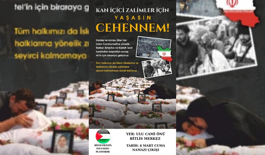 Bitlis'te ABD ve işgal rejiminin İran saldırısını kınamak için basın açıklaması yapılacak