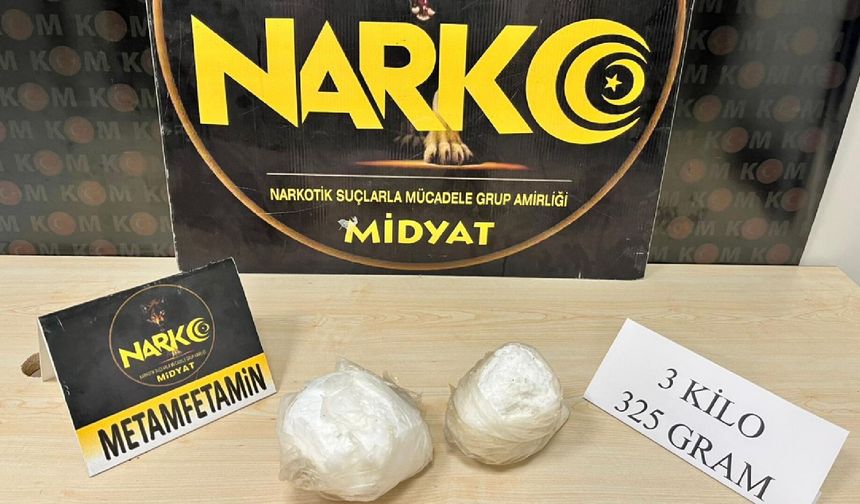 Mardin’de 3 kilo metamfetamin ele geçirildi
