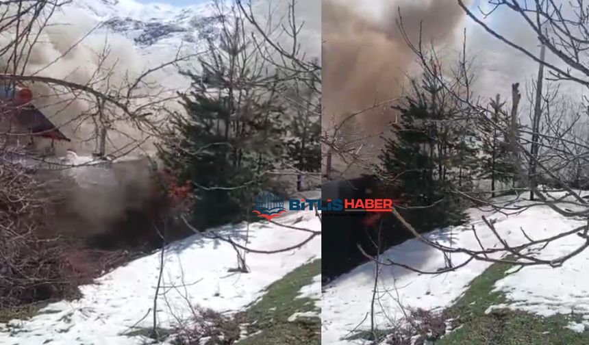 Bitlis’te evde çıkan yangın paniğe neden oldu
