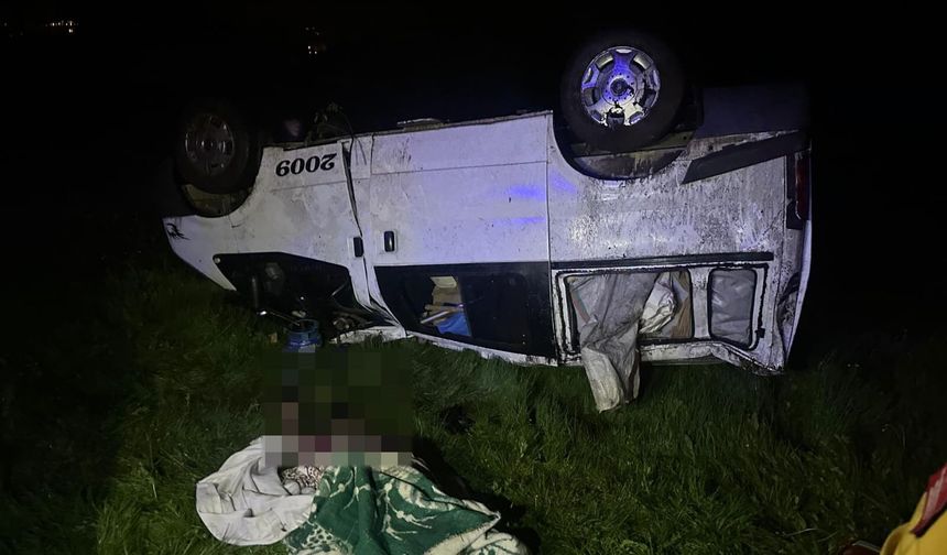Muş'ta kamyonet takla attı: 1 ölü, 1 yaralı