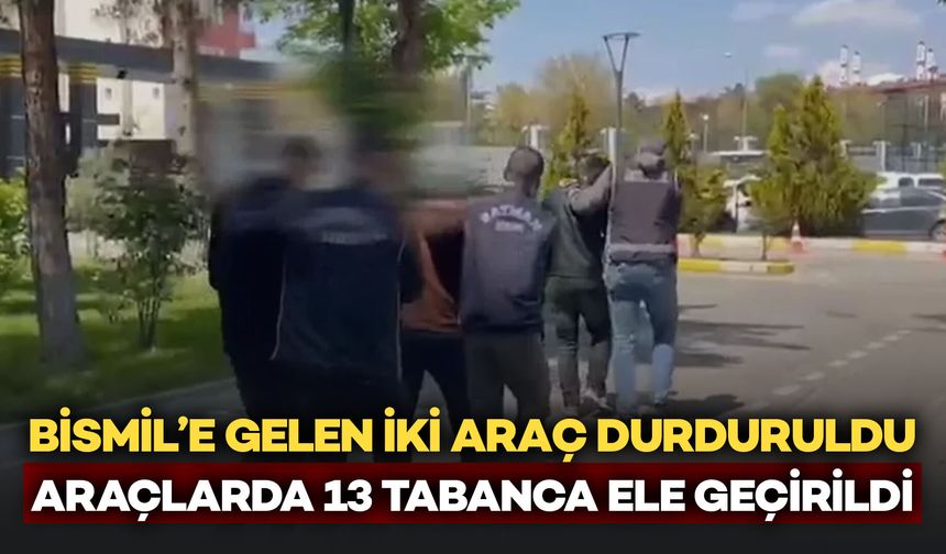 Batman-Bismil Yolunda Durdurulan İki Araçta 13 Tabanca Ele Geçirildi