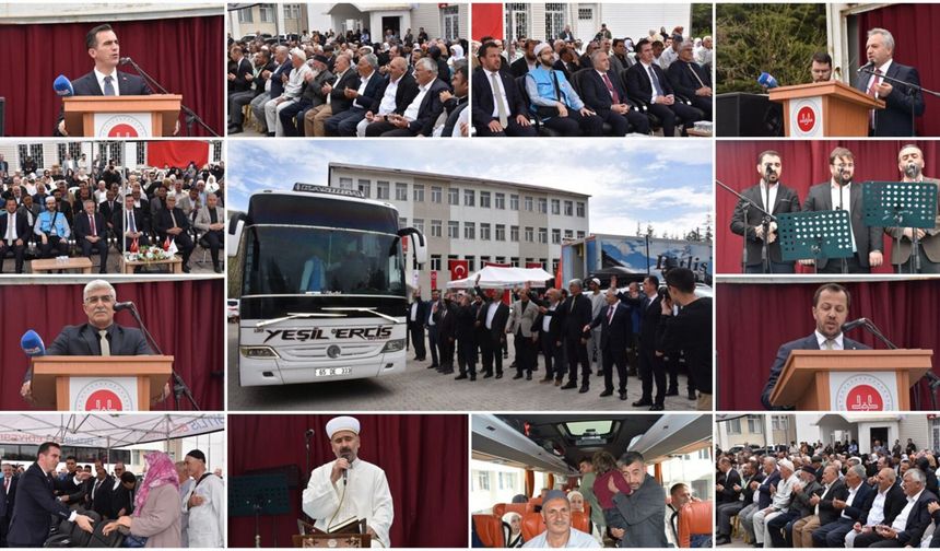 Bitlis'ten Kutsal Topraklara Gidecek Hacı Adayları Dualarla Uğurlandı