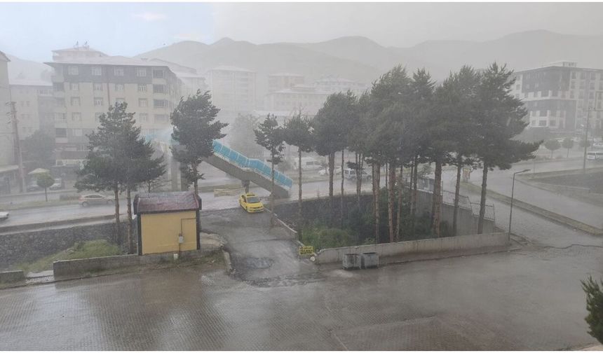Bitlis'te kısa süreli sağanak ve kuvvetli rüzgar etkili oldu