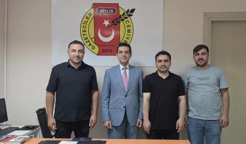 BİK Van Bölge Müdürü Tokgöz'den Bitlis Gazeteciler Cemiyeti'ne ziyaret