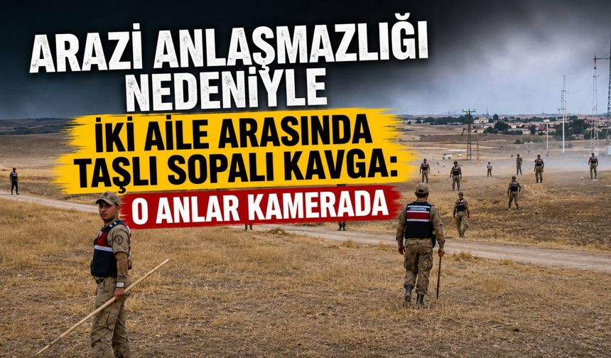 Arazi Anlaşmazlığı Nedeniyle İki Aile Arasında Taşlı Sopalı Kavga: O Anlar Kamerada