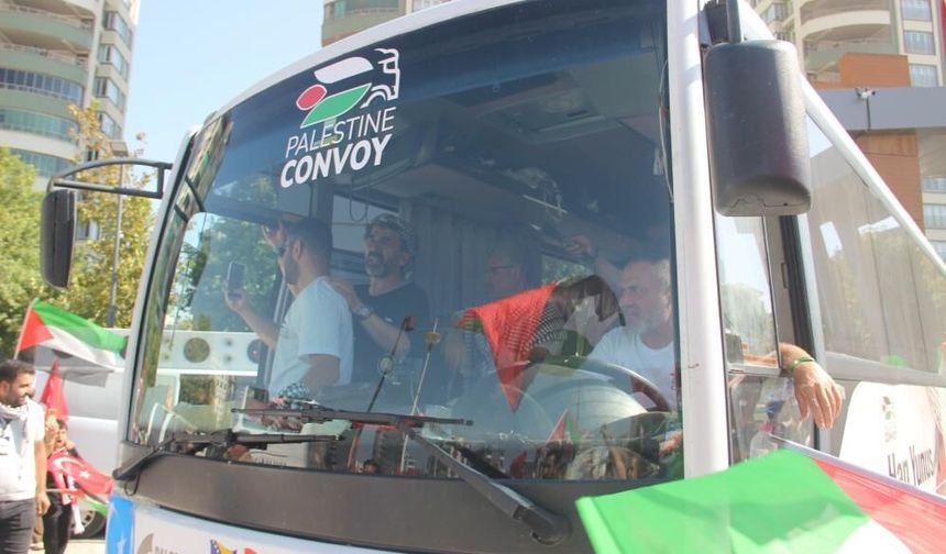 Avrupa'dan gelen Filistin konvoyu için Şanlıurfa tek yürek oldu