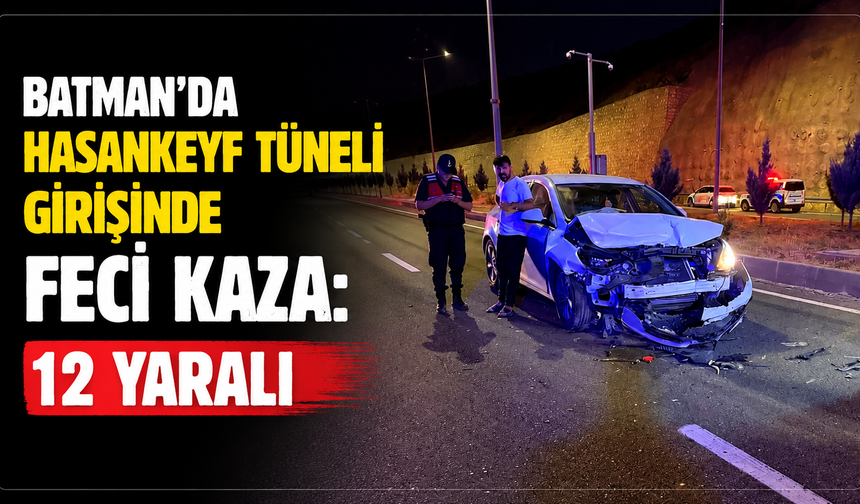 Bitlis'e sınır ilde tünel girişinde feci kaza: 12 yaralı