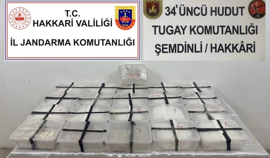 Hakkari'de operasyon: Metamfetamin, eroin ve sentetik hap ele geçirildi