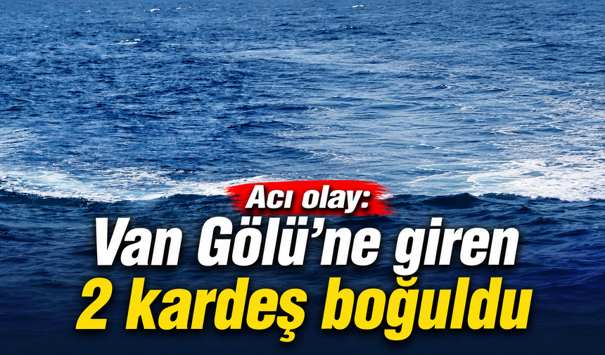 Van Gölü'ne giren 2 kardeş boğuldu