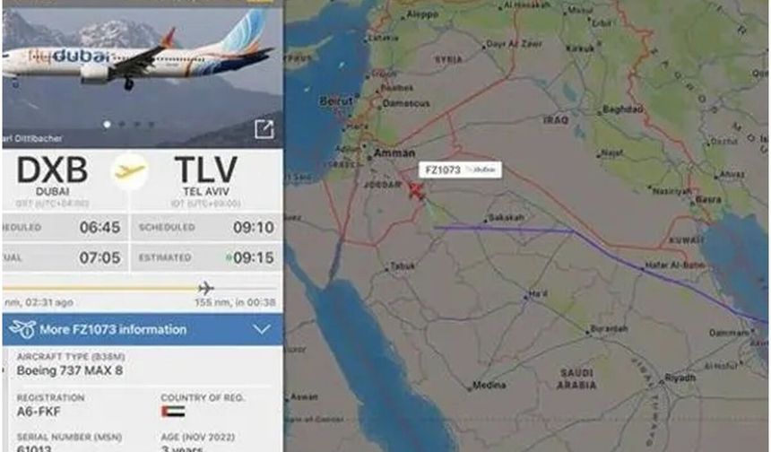 Dubai-Tel Aviv seferini yapan yolcu uçağında kaçırılma kodu uyarısı