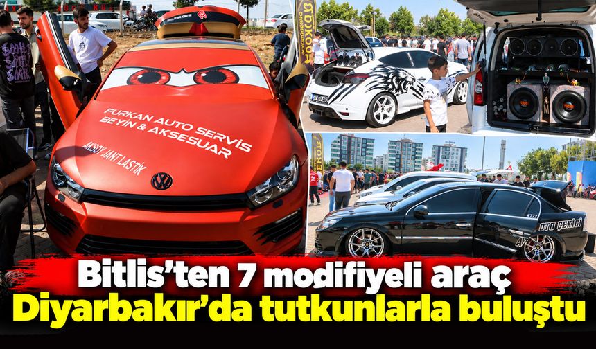 Bitlis’ten 7 modifiyeli araç Diyarbakır'da tutkunlarla buluştu
