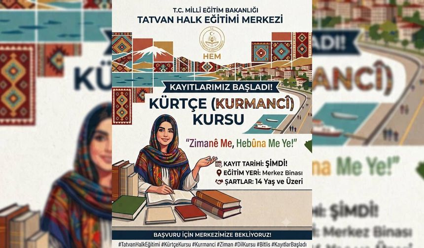 Tatvan'da MEB onaylı Kürtçe kursu açılıyor