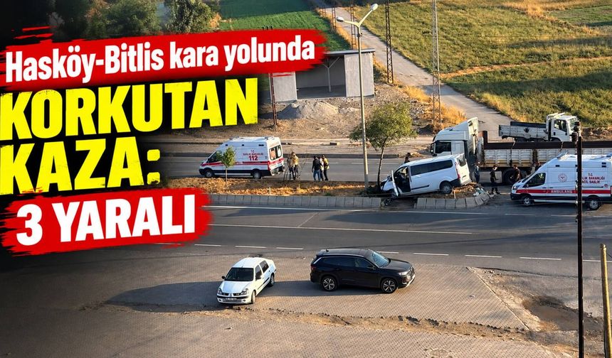 Hasköy-Bitlis kara yolunda korkutan kaza: 3 yaralı