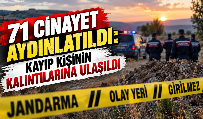 71 cînayet aydınlatıldı Kayıp kişinin kalıntılarına ulaşıldı