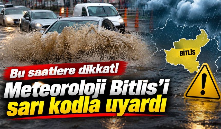 Bu saatlere dikkat! Meteoroloji Bitlis’i sarı kodla uyardı
