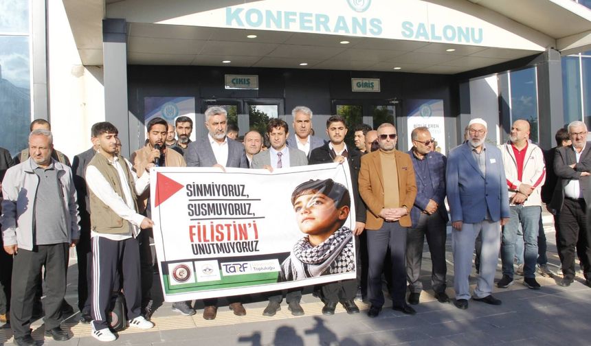 BEÜ’lü Öğrencilerden Aksa Tufanı Yıl Dönümü Basın Açıklaması