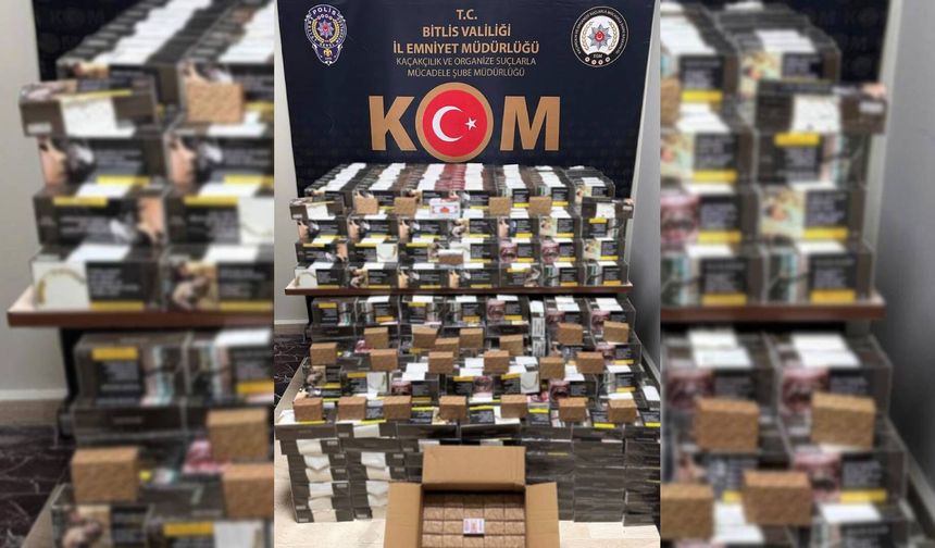 Bitlis'te durdurulan araçtan binlerce gümrük kaçağı ürün ele geçirildi