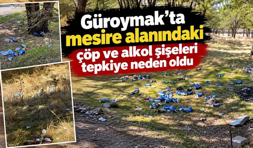 Güroymak’ta mesire alanındaki çöp ve alkol şişeleri tepkiye neden oldu