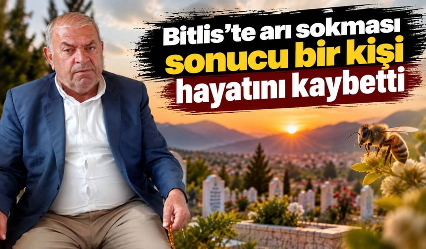 Bitlis'te arı sokması sonucu bir kişi hayatını kaybetti