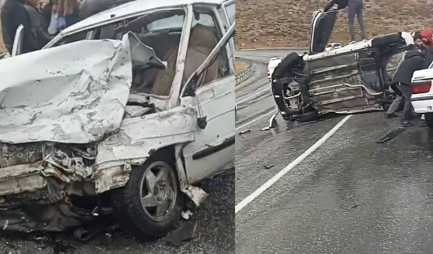 Bitlis’te iki araç kafa kafaya çarpıştı: 5 yaralı